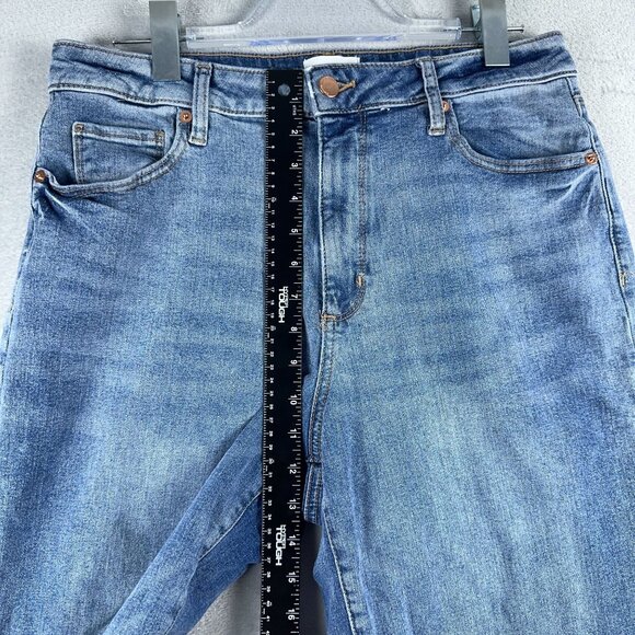 Sonoma High Rise Curvy Straight Jeans Womens Size 14R Denim Stretch Blue - Picture 9 of 12